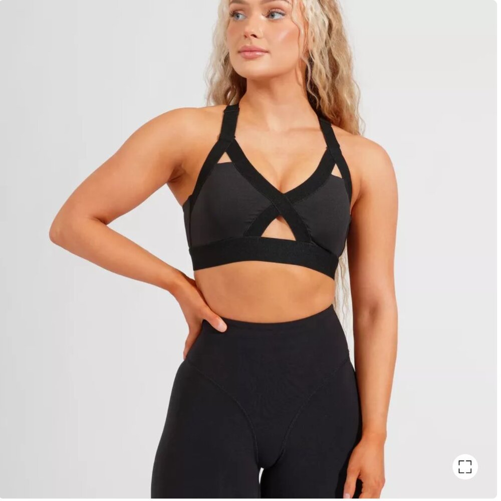 Buffbunny Heart Breaker Sports Bra - Onyx Black - S (NWT)